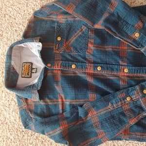 Flannel button up sweater